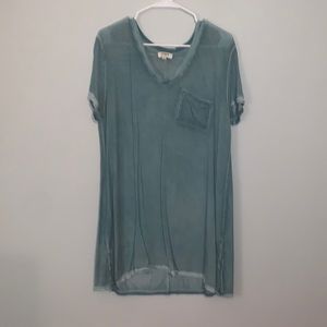 Umgee Turquoise Swing Tshirt Dress Size M